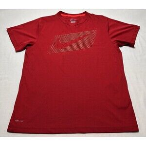 Nike Youth Size XL Red Dri Fit Tee Swoosh 667691-687 *READ SMALL SPOT**